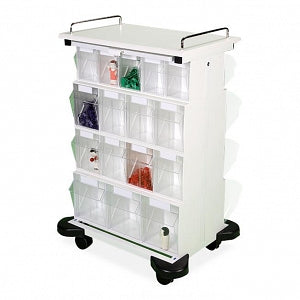 Health Care Logistics Tilters Supply Cart - Tilters Supply Cart, White - 1256