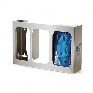 Healthcare Logistics Glove Box Holder - Stainless Steel Glove Box Holder, Holds 3 Boxes - 17898