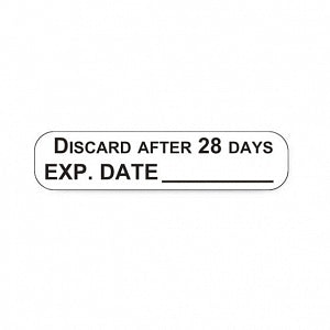 Health Care Logistics Multi-Dose Vial Labels with Expiration Date - LABEL, EXP. DATE, DISCARD AFTER 28 DAYS - 18369