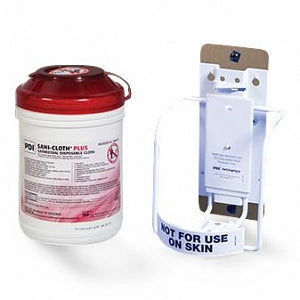 Health Care Logistics Surface Wipes and Canister Bracket for Hygiene Station - Surface Wipes and Canister Bracket with Hardware - 18391