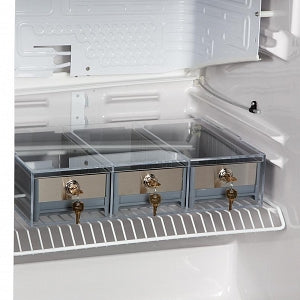 Health Care Logistics Stackable Locking Refrigerator Cassettes - Locking Stackable 3-Drawer Refrigerator Cassette - 18538C