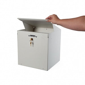 Healthcare Logistic Lockable Drug Return Box - Lockable Drug Return Box, 12.5" x 12" x 13" - 18624