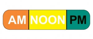 Healthcare Logistic Medication Labels - Medication Labels, AM Noon PM, Orange, Yellow, Green - 2210