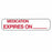 Healthcare Logistic Medication Labels - Medication Labels, Medication Expires On, White with Red Print - 2763