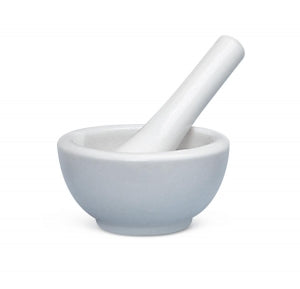 Health Care Logistics Mortar and Pestle Pill Crushers - SET, MORTAR & PESTLE, CERAMIC, 4 OZ - 3398