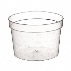 Health Care Logistics Nonsterile Wide-Mouth Graduated Plastic Medicine Cups - Wide Mouth Graduated Medicine Cups, 1 oz. - 5149-01 CLEAR