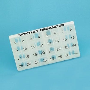 Health Care Logistics Monthly Medication Organizer - White Monthly Medication Organizer - 7109