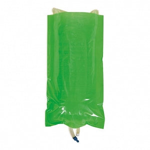 Healthcare Logistics IV Bag Covers - IV Bag Cover with Slit and Sealed End, 6" x 10", Green - 7584