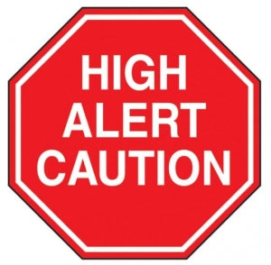 Health Care Logistics High Alert Caution Labels - High Alert Caution Label, Red / White, 2" - 8345