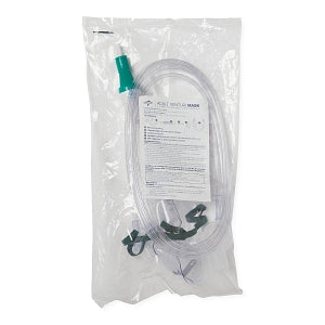 Medline Disposable Oxygen Masks with Standard Connector - Adult Venturi Mask with Single Dial, 7' Tubing and Standard Connectors - HCS121E