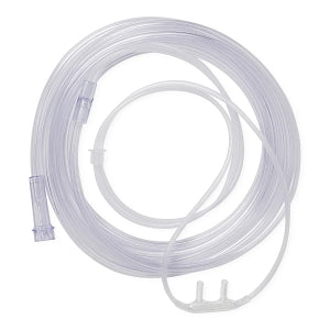 Medline Soft-Touch Oxygen Cannulas with Standard Connector - Adult Soft-Touch Nasal Cannula with 4' Tubing and Standard Connectors - HCS4504B