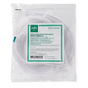 Medline High-Flow SuperSoft Cannulas with Standard Connectors - SuperSoft High-Flow Oxygen Cannula, Standard Connector and 7' Tubing, Adult - HCS4514HF