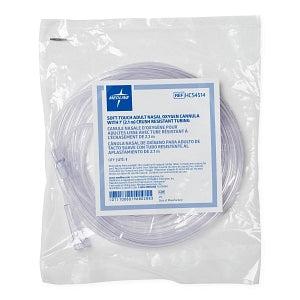 Medline Soft-Touch Oxygen Cannulas with Standard Connector - Adult Soft-Touch Nasal Cannula with 7' Tubing and Standard Connectors - HCS4514