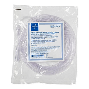 Medline Soft-Touch Oxygen Cannulas with Standard Connector - Infant Soft-Touch Nasal Cannula with 7' Tubing and Standard Connectors - HCS4517