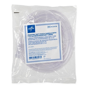 Medline Soft-Touch Oxygen Cannulas with Standard Connector - Pediatric Soft-Touch Nasal Cannula with 7' Tubing and Standard Connectors - HCS4518