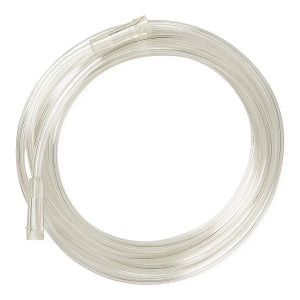 Medline Clear Oxygen Tubing with Standard Connector - Clear Crush-Resistant Oxygen Tubing, 25', Standard Connector - HCS4525