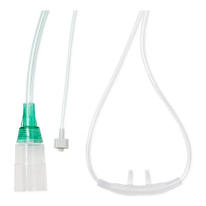 Medline CO2 Sampling Cannulas - CO2 Sampling Cannula, 7' O2 Tubing, 4" CO2 Tubing, Clear, Adult - HCS4560