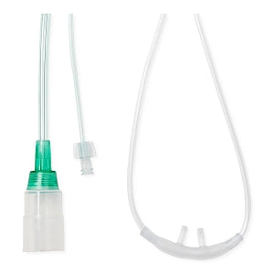 Medline SuperSoft CO2 Cannulas - SuperSoft CO2 Sampling Cannula, 7' O2 Tubing, 7' CO2 Tubing, Female, Pediatric - HCS4563S