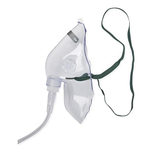 Medline Disposable Oxygen Masks with Standard Connector - Medium-Concentration Adult Mask with 7' Tubing and Standard Connectors - HCS4600B