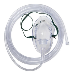 Medline Pediatric Disposable Oxygen Masks with Standard Connector - Disposable Pediatric Medium-Concentration Oxygen Mask with 7' Tubing, Standard Connector - HCS4601B