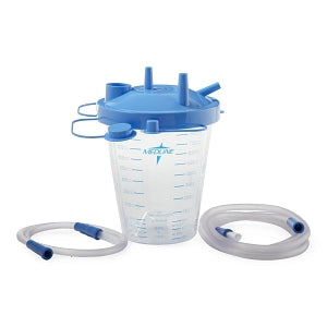 Medline Disposable Suction Canisters and Suction Canister Kits - 850 cc Suction Canister Kit with Filter Lid and Tubing - HCS7852