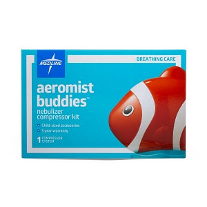 Medline Pediatric Aeromist Buddies Nebulizer Compressors and Accessories - Aeromist Buddies Nebulizer Compressor with Carry Bag, Fish Character - FISHNEB