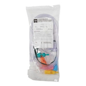 Medline Disposable Oxygen Masks with Universal Connector - Adult Venturi Mask with 6 Jets, 7' Tubing and Universal Connectors - HCSU120E