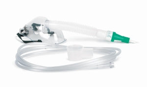 Medline Disposable Oxygen Masks with Universal Connector - Adult Venturi Mask with Single Dial, 7' Tubing and Universal Connectors - HCSU121E