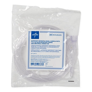 Medline SuperSoft Oxygen Cannulas with Universal Connector - SuperSoft Oxygen Cannula, Universal Connector and 7' Tubing, Neonatal - HCSU4520S