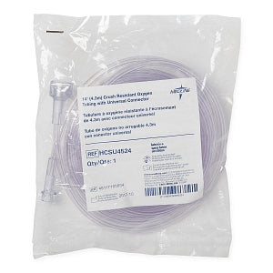 Medline Clear Oxygen Tubing with Universal Connector - Clear Crush-Resistant Oxygen Tubing, 14', Universal Connector - HCSU4524