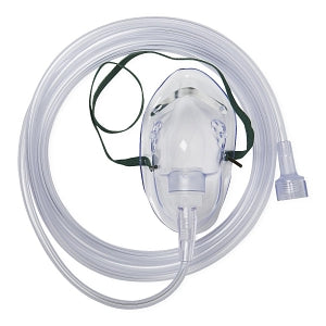 Medline Disposable Oxygen Masks with Universal Connector - Disposable Pediatric Medium-Concentration Oxygen Mask with 7' Tubing and Universal Connector - HCSU4601B