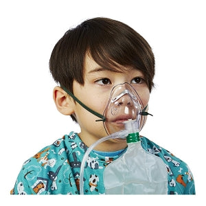 Medline Disposable Oxygen Masks with Universal Connector - Disposable Pediatric Partial Non-Rebreather Oxygen Mask with 7' Tubing and Universal Connector - HCSU4642B