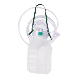 Medline Disposable Oxygen Masks with Universal Connector - Total Non-Rebreather Adult Mask with 7' Tubing and Universal Connectors - HCSU4670B