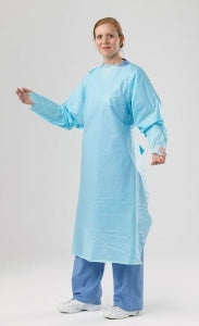 Hutchins and Hutchins Universal PPE Gowns - Isolation Gown with Thumb Loop, Disposable, Blue, XL - HHG029