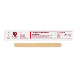 Puritan Medical Products Cherry Flavored Tongue Depressors - Junior Size Tongue Blade / Depressor, Individually Wrapped, Cherry Flavored, Nonsterile, 5.5" x 5/8" - 710 CHERRY