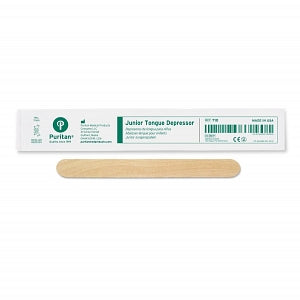 Puritan Medical Products Sterile Tongue Depressors - Junior Size Wooden Tongue Blade / Depressor, Individually Wrapped, Sterile, 5.5" - 710