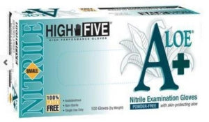 Microflex Aloe+ Green Nitrile Powder-Free Gloves - 9.5" Powder-Free 5.5 Mil Latex Exam Gloves with Aloe, Size XL - L934