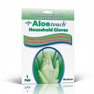 Medline Aloetouch Latex Household Glove - Aloetouch Latex Household Glove, Size M - HKP195015