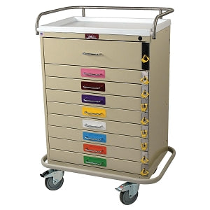 Harloff Pediatric Carts - CART, PEDIATRIC, 9 DRW, TALL, LOCKING - MDL6400PEC