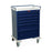 Harloff Aluminum Emergency Carts - 6-Drawer Aluminum Procedure Cart with 4-3.25", 1-6.5" and 1-9.75" Drawers and Key Lock - MDLAL809K6