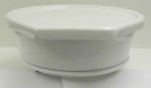 Healthmark Round Soaker - Basin with Cover, Round, White, 20 x 6" - 2220