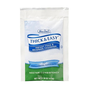 Hormel Health Labs Thick & Easy Instant Food Thickener - Thick and Easy Instant Food and Beverage Thickener, Nectar Consistency, 4.5 g Packet - 21929