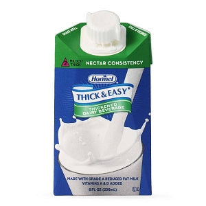 Hormel Health Labs Thick & Easy Dairy Beverage - Thick and Easy Thickened Dairy Beverage, Regular Flavor, Nectar Consistency, 8 oz. - 24739