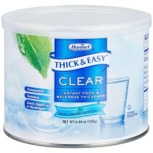 Hormel Thick and Easy Food / Beverage Thickener Powder - Thick and Easy Powder, Food / Beverage Thickener, Clear, 4.4 oz. Can - 25544