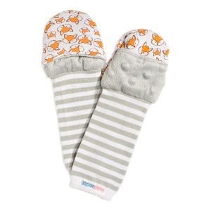 and Kid Mittens by Handsocks Handsocks No Scratch Ba - HANDSOCK, TOD, PRTCT, GRY, WHT, SLEEVE, ORGFOX - 1006T