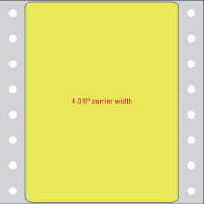 Label Dot Matrix Paper Permanent 3" X 3 15/16" Fl. Yellow 1000 Per Case