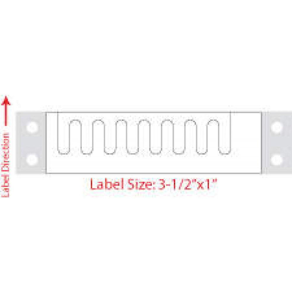 Label Self-Shred Dot Matrix Piggyback Paper Permanent 3 1"/2" X 1 White 5000 Per Case