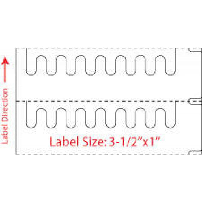 Label Self-Shred Direct Thermal Piggyback Paper Permanent 3" Core 3 1"/2" X 1 White 4000 Per Roll, 2 Rolls Per Case