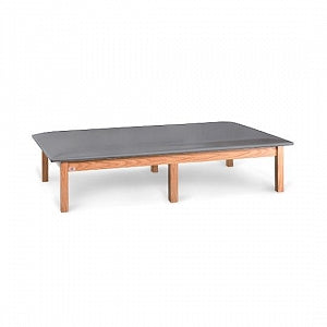 Hausmann Upholstered Mat Platforms - Bariatric Mat Platform, 4' x 6', Oak / Gray - 1412-46-346-119