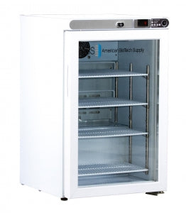 American Biotech Pharmacy Undercounter Freestanding Refrigerator - 2.5 Cu. Ft. Pharmacy Glass Door Undercounter Refrigerator - ABT-HC-UCFS-0204G